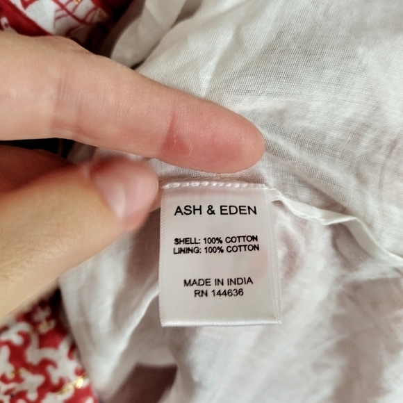 Tuckernuck Ash & Eden Red Olga Mini Lace Dress Cotton Tiered sz L - Picture 7 of 9